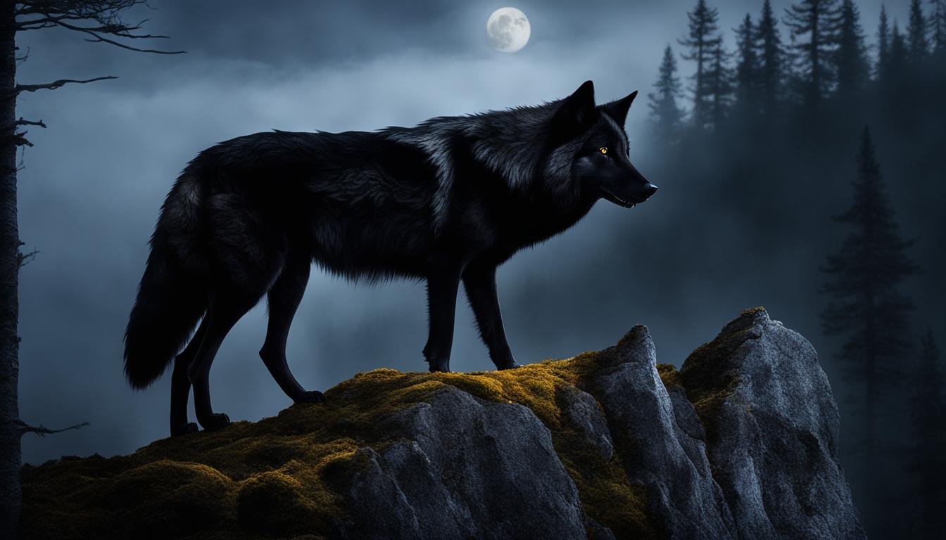black wolf in dream