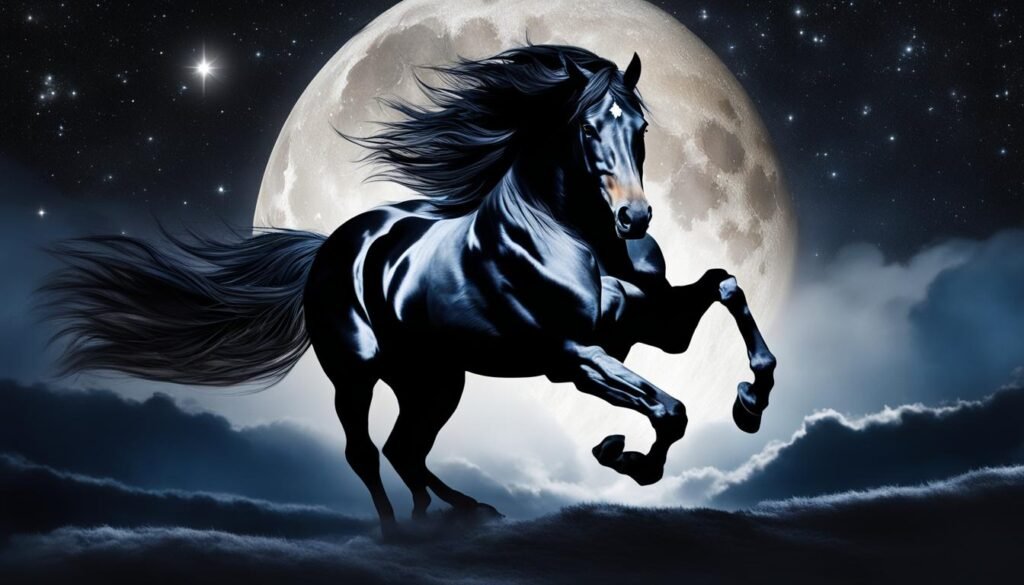 specific meanings of black horse dreams